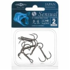 Крючок тройной Mikado Sensual Treble Hook (black nickel) №2/0 5 шт.