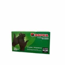 Перчатки медицинские BSPKA нитриловые черные р.M 100 шт./уп.