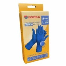 Перчатки медицинские BSPKA латексные High Risk р.L 4 шт./уп.