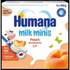 Кисломолочный продукт Humana с персиком и натуральными пребиотиками 4x100 г (4031244701121)