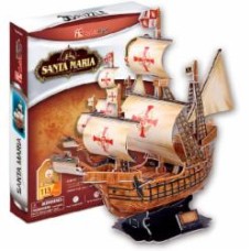 3D-пазл CubicFun Корабль Санта Мария T4008h