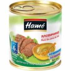 Пюре Hame Говядина с 6 месяцев 100 г 8595139726140