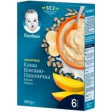 Каша молочная Gerber от 6 месяцев быстрорастворимая Овсяно-пшеничная банан-манго 240 г