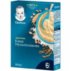 Каша молочная Gerber от 6 месяцев быстрорастворимая Мультизлаковая 240 г