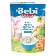 Каша молочная Bebi от 5 месяцев Premium Гречневая с яблоком и абрикосом 200 г