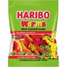 Конфеты Haribo желейные неглазированные Жевательные червячки (9002975378000) 80 г