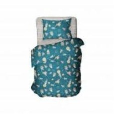 Комплект постельного белья Luna Kids Cosmo бирюзовый с принтом