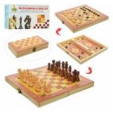 Игра настольная Шахматы 3 в 1 (шашки, нарды) 1680EC