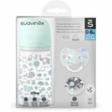 Набор Suavinex Memories бутылочка и пустышка голубой 307540