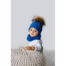 Комплект шапка + снуд для мальчиков Dembo House Гоги р.46 синий 22.01.006 Комплект шапка + снуд для мальчиков Dembo House Гоги р.46 синий 22.01.006