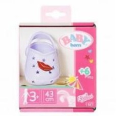 Обувь для куклы Zapf Baby Born Cандалии со значками (лиловые) 831809-2