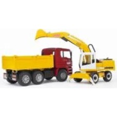 Машинка Bruder Самосвал-грузовик МАN и экскаватор Liebherr 1:16 02751