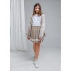 Юбка для девочек плиссе ART KNIT р.128-134 бежевый