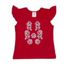 Вышиванка для девочек Luna Kids Розы р.98 красный