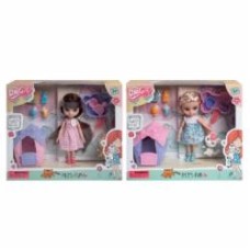 Кукольный набор Qunxing Toys Кукла Тина с питомцем блондинка/брюнетка 58014