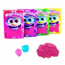 Набор для лепки Strateg Кинетический песок Magic sand в пакете розовый 0,200 кг 39401-8