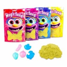 Набор для лепки Strateg Кинетический песок Magic sand в пакете желтый 0,500 кг 39403-5
