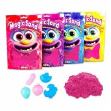 Набор для лепки Strateg Кинетический песок Magic sand в пакете розовый 0,500 кг 39403-8
