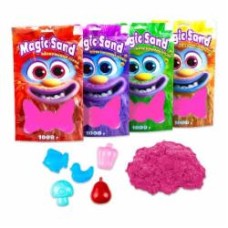 Набор для лепки Strateg Кинетический песок Magic sand в пакете розовый 1 кг 39404-8