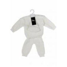 Комплект детской одежды ARTKNIT Костюмчик для новорожденных с шапочкой Happy молочный молочный р.68