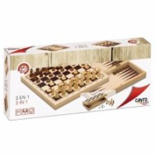Игра настольная CAYRO 3 в 1 (шахматы, шашки, нарды), поле 29х29 см 648