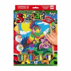 Набор для творчества Danko Toys Фреска из песка Sand Art №6 попугай SA-01-06
