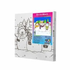 Набор для росписи на холсте Riviera Blanca Друзья снеговики КА-051 Набор для росписи на холсте Riviera Blanca Друзья снеговики КА-051
