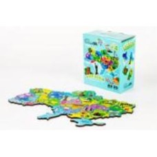 Пазл деревянный PuzzleOk Карта Украины PuzA4-22926