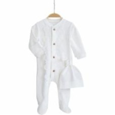 Комплект для новорожденных MagBaby Lace с кружевом молочный р.56 110661