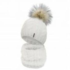 Комплект шапка + бафф Elf-kids Даниэла р.54/56 молочный Комплект шапка + бафф Elf-kids Даниэла р.54/56 молочный