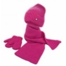 Комплект шапка + шарф + перчатки Elf-kids Тара р.52/54 фуксия Комплект шапка + шарф + перчатки Elf-kids Тара р.52/54 фуксия