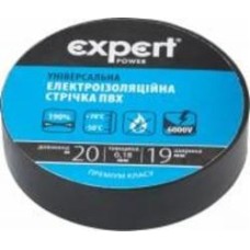 Изолента Expert Power 0,18х19 мм 20 м черная ПВХ EPUT-0,18X19mmX20M-black