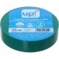 Изолента UP! (Underprice) 0,13х19 мм 25 м зеленая ПВХ RLUT-0,13X19mmX25M-green