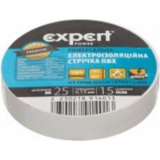 Изолента Expert Power ПВХ 0,13x15 мм 25 м белая ПВХ
