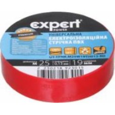 Изолента Expert Power ПВХ 0,13x19 мм 25 м красная ПВХ YL-TPNB.M25W19TH013-