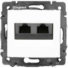 Розетка компьютерная двойная Legrand Valena RJ45 CAT5 UTP белый 774239 Розетка компьютерная двойная Legrand Valena RJ45 CAT5 UTP белый 774239