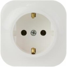 Розетка с заземлением Legrand Quteo 2К+З без шторок белый 782211