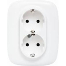 Розетка двойная с заземлением Legrand Allure без шторок белый 753726