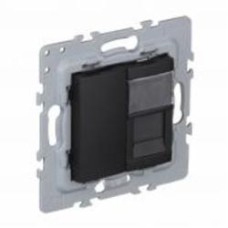 Розетка с заземлением Efapel Latina IP20 черный матовый 4797112 SPM
