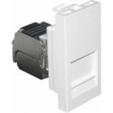Розетка компьютерная Efapel Quadro RJ45 без крышки белый 4697112 SBR
