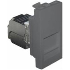 Розетка телефонная Efapel Quadro TF без крышки алюминий 4697212 SAL