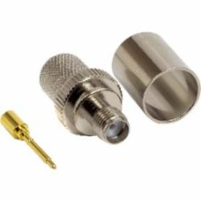 Адаптер HiSmart RP-SMA-female обжимной разъем для кабеля LMR-400 серый Адаптер HiSmart RP-SMA-female обжимной разъем для кабеля LMR-400 серый