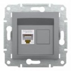 Розетка компьютерная Schneider Electric Asfora IP20 сталь EPH4300162