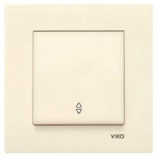 Выключатель проходной одноклавишный Viko Karre без подсветки кремовый 90960104