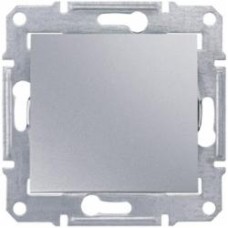 Переключатель проходной одноклавишный Schneider Electric Sedna без подсветки алюминий Переключатель проходной одноклавишный Schneider Electric Sedna без подсветки алюминий