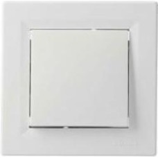 Выключатель одноклавишный Schneider Electric Asfora без подсветки белый EPH0100121