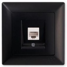 Розетка компьютерная Gunsan Visage IP20 черный VS 28 34 130