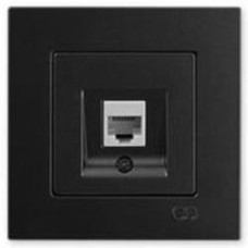 Розетка компьютерная Gunsan Eqona IP20 черный 01 40 34 00 100 130