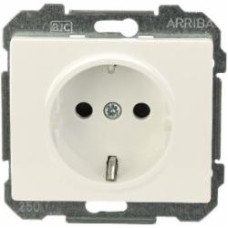 Розетка с заземлением Siemens Iris 2P+Z 16 А 250 В без шторок белый 18524 W