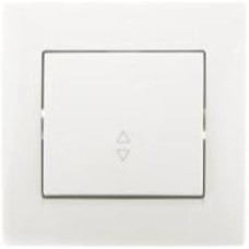 Выключатель проходной одноклавишный UP! (Underprice) One Plus без подсветки кремовый 706-0303-105